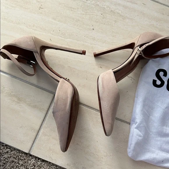 SCHUTZ Women's Beige Ankle Strap Heels - Picture 2 of 4